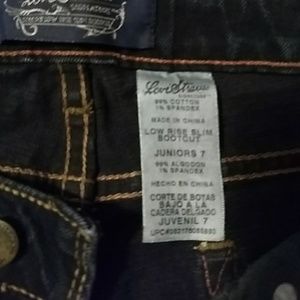 Dark blue jeans
